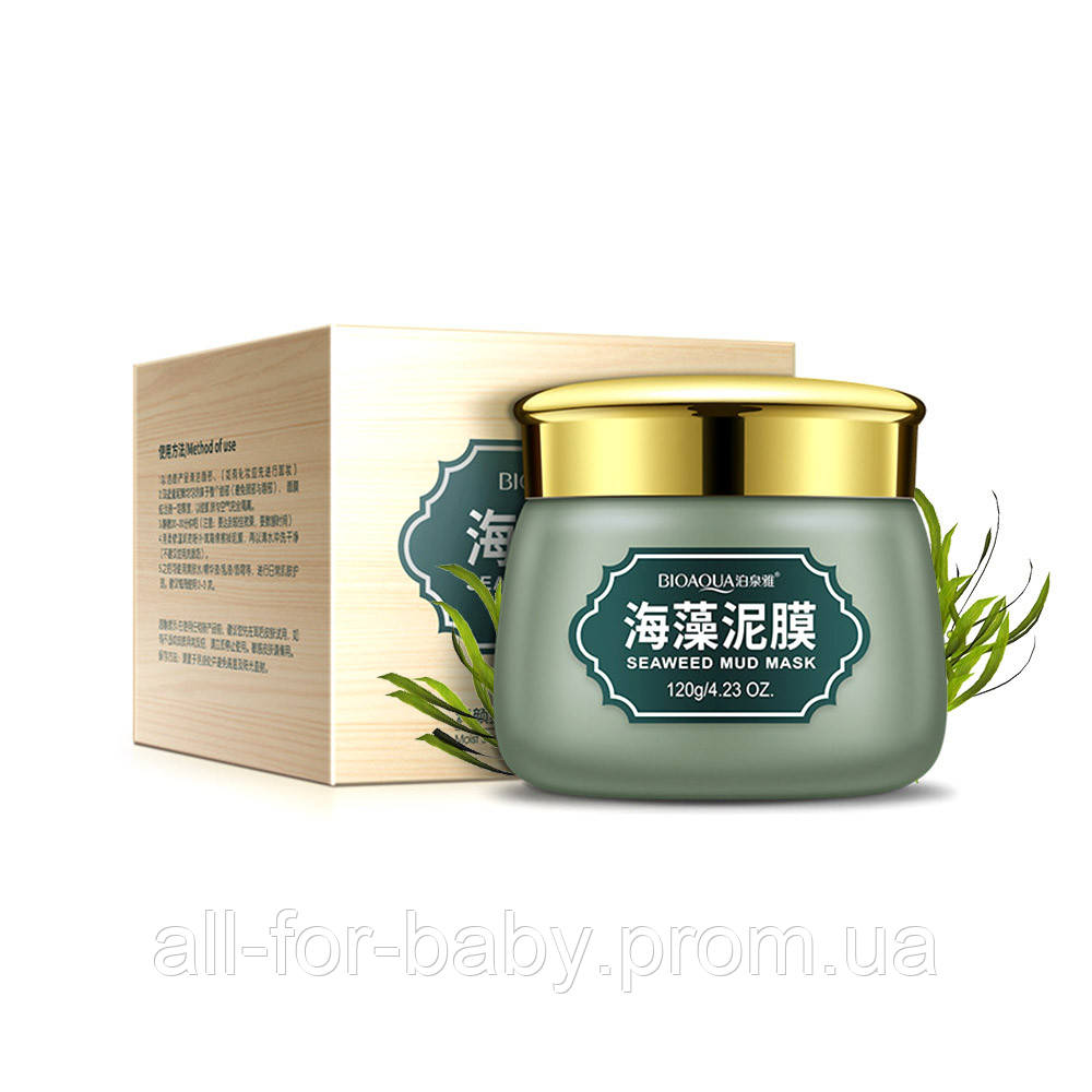 

Маска для лица грязевая с морскими водорослями BIOAQUA Seaweed Mud Mask (120г) (4544-13414)