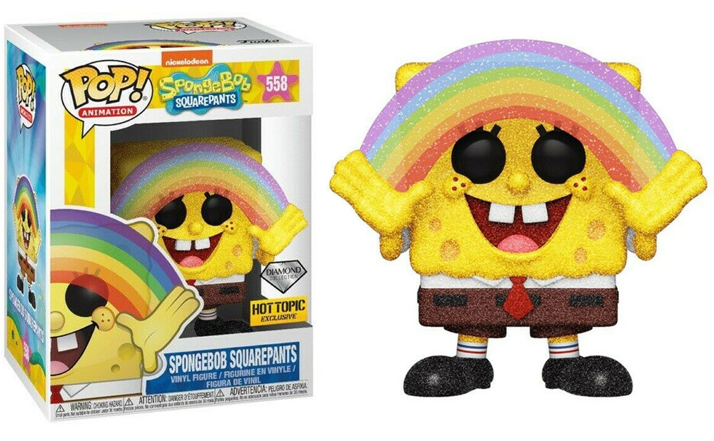 

Фигурка Funko Pop Фанко Поп Спанч Боб Радужный SpongeBob Squarepants Hot Topic Exclusive 10 см Cartoon SP 558