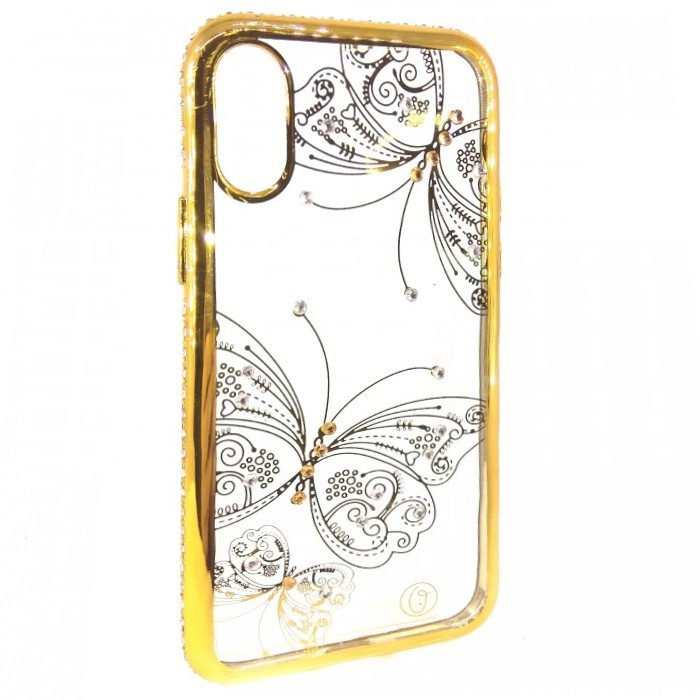 

Чехол силиконовый Kings Bar Butterfly для Apple iPhone X/Xs Gold, Золотой