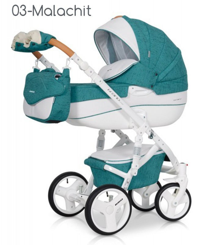 

Коляска Riko Brano Luxe 03 malachit бирюзовая, Бирюзовый
