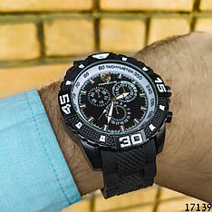 Чоловічі наручні годинники чорні в стилі Porsche. Годинник чоловічий