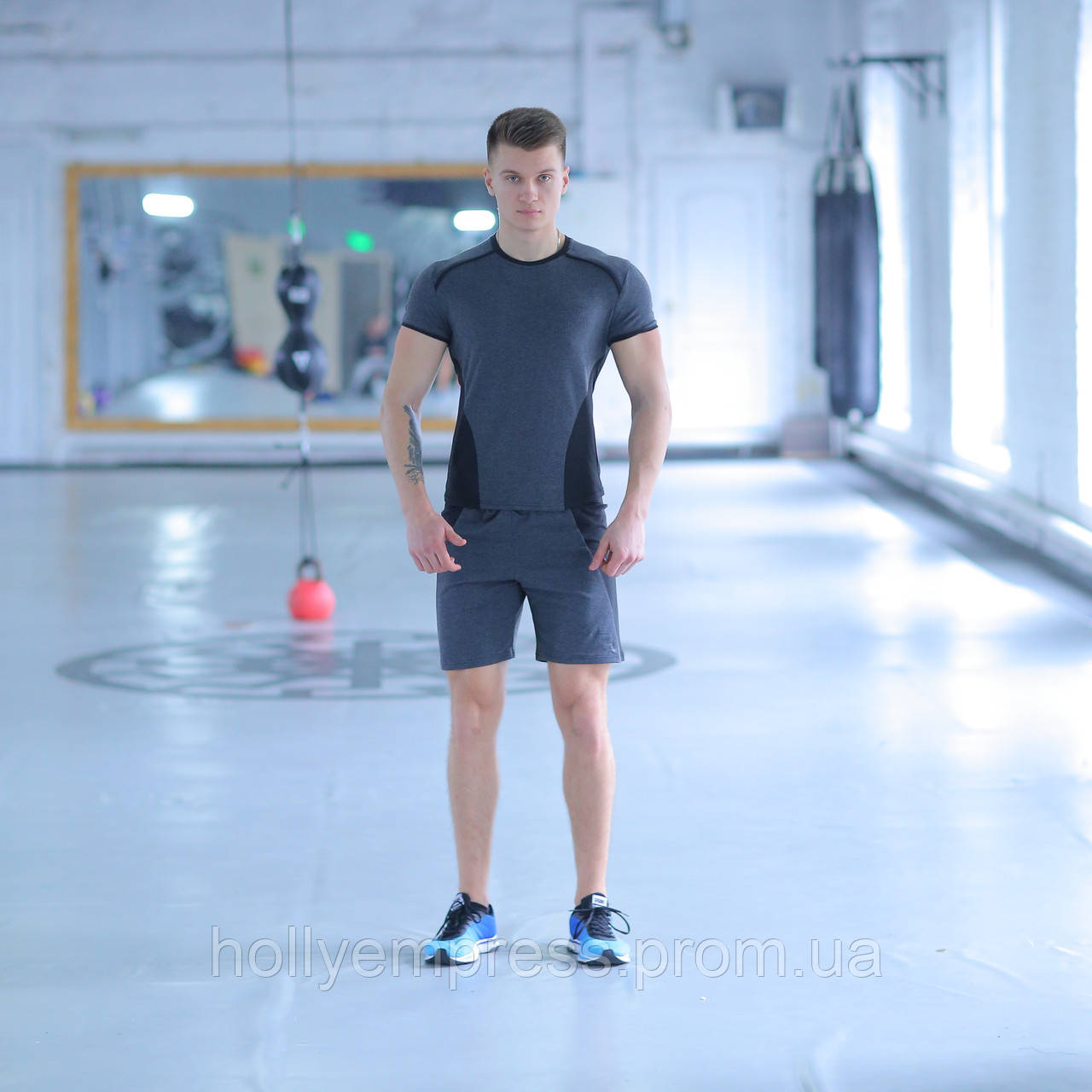 

Шорты спортивные мужские fitU Storm gray L, Серый