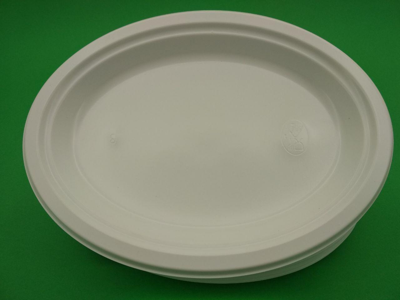 Овальная одноразовая тарелка 31 mm 50 шт