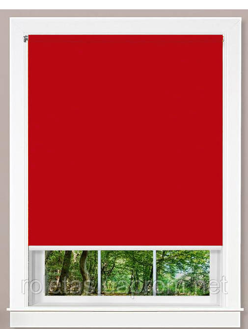 

Рулонная штора тканина блэкаут высота 185 см 1450, красный 6100