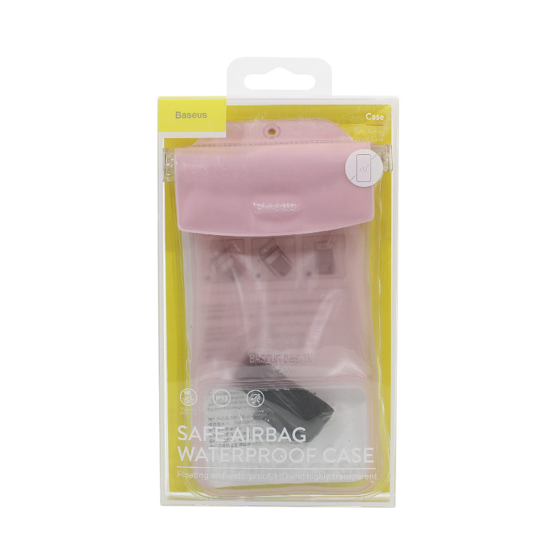 

Водонепроницаемый чехол Baseus Safe Airbag Waterproof Case Pink на смартфон для подводной съемки, Розовый