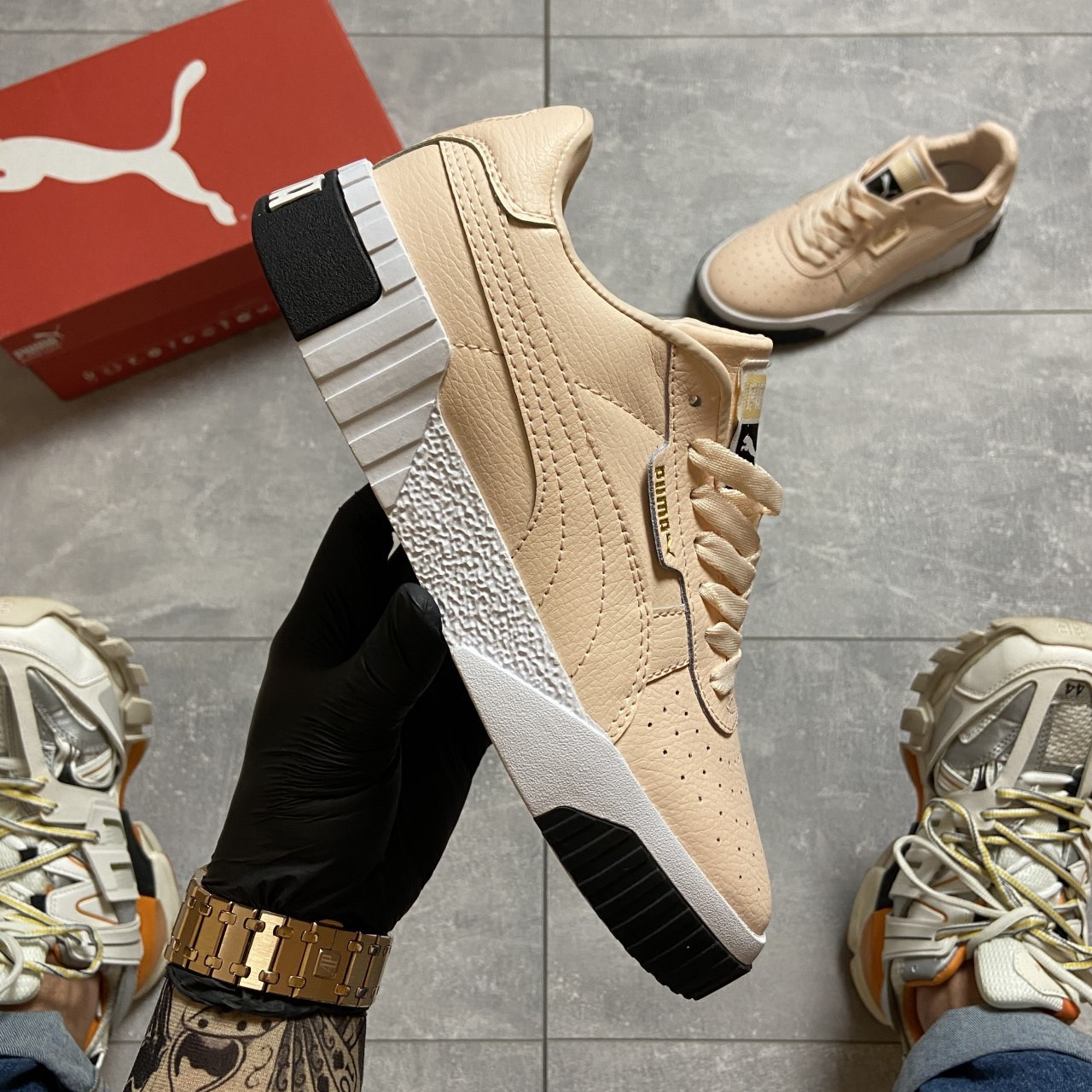 

Кроссовки Puma Cali Beige and Black/White 40