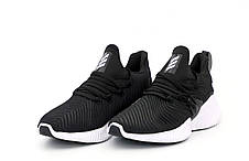 Кроссовки мужские Adidas Alphabounce Instinct черные на белой подошве ((на стилі)), фото 2