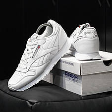 Кросівки чоловічі Reebok Classic білі ((на стилі)), фото 3
