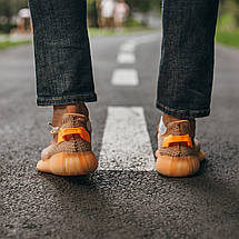Кросівки жіночі Adidas Yeezy Boost 350 V2 Clay помаранчеві ((на стилі)), фото 2