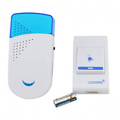Бездротовий дверний дзвінок від розетки 220V Luckarm Intelligent A8603 синій (46171)