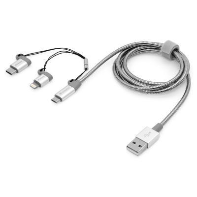 

Дата кабель USB 2.0 AM to Lightning + Micro 5P + Type-C 1.0m silver Verbatim (48870)