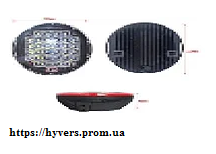 

Фара LED круглая черная 96W, 32 ламп, широкий луч 10/30V 6000K толщина: 72 мм LED-0196B