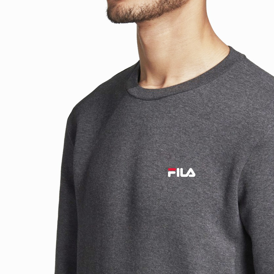 

Кофта свитшот мужская Fila (Фила) Серая толстовка