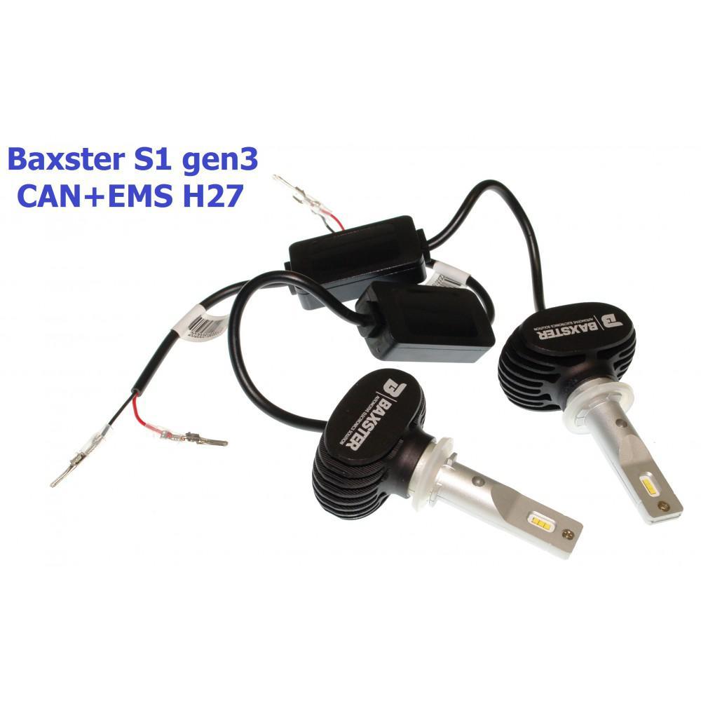 

Лампы светодиодные Baxster S1 gen3 H27 6000K CAN+EMS (2 шт)