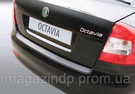 

Накладка на задний бампер Skoda Octavia A5 08-12, ABS-пластик RBP446