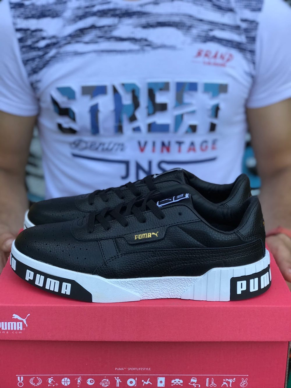 

Кроссовки мужские Puma Cali Black черные