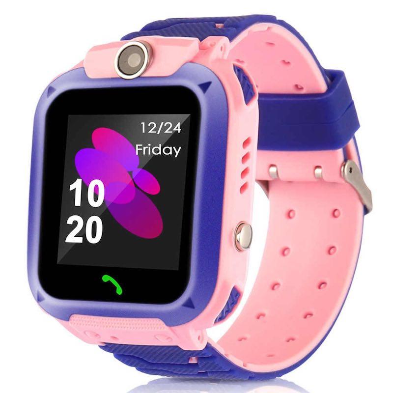 

Умные детские часы Smart Watch Kids Q12 с камерой и влагозащитой IP67 Pink-Blue (SWQ12P)