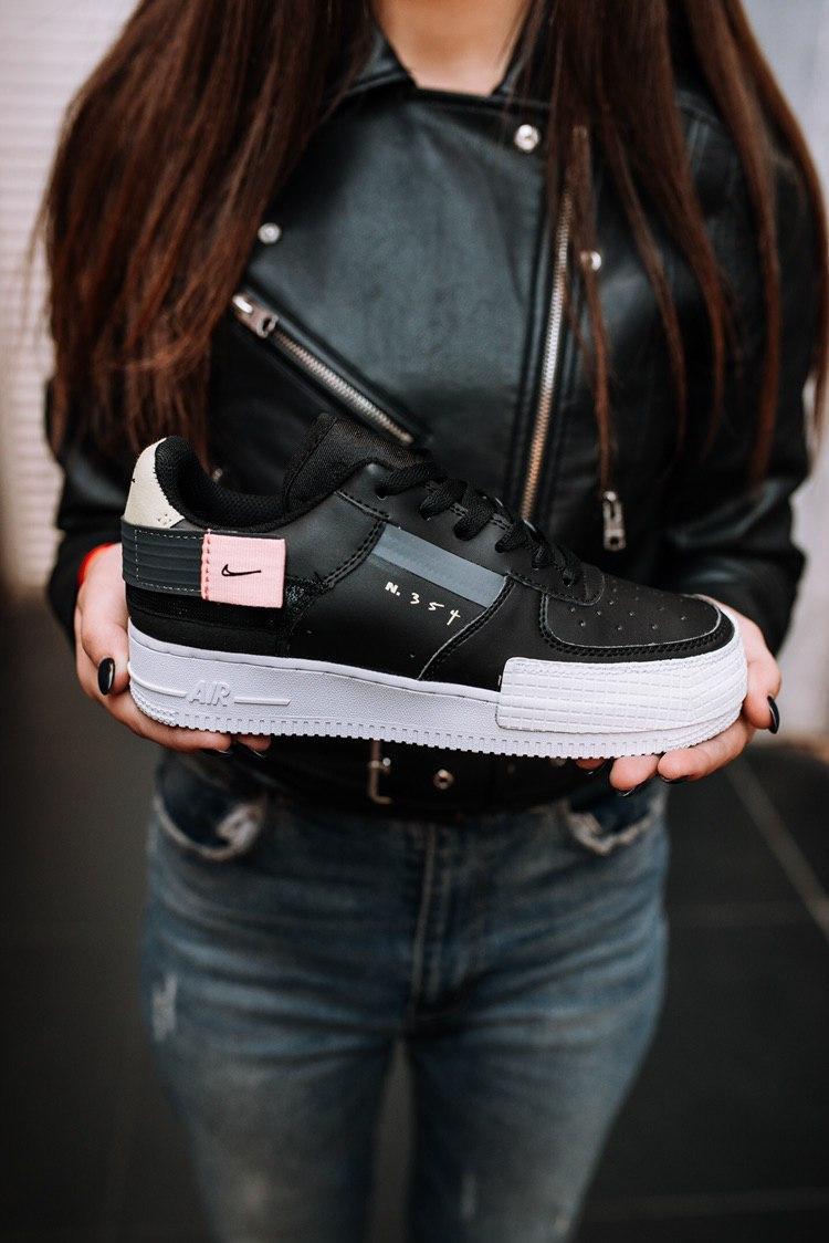 

Мужские кроссовки Nike Air Force 1 Low N. 354 Black / Найк Аир Форс 1 Лов № 354 Черные, Черный