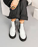 Білі жіночі черевики Челсі на платформі жіночі, фото 5