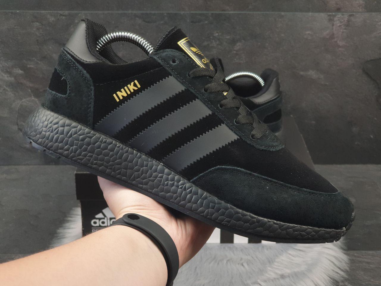 

Кросівки чоловічі в стилі Adidas Iniki чорні