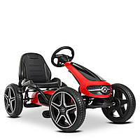Детская педальная машина веломобиль Карт M 4271E-3 красный колеса EVA резина, фото 1