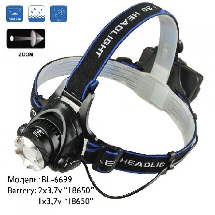 

Налобный фонарь Police BL-6699-T6 Фонарик 1200 Lumen