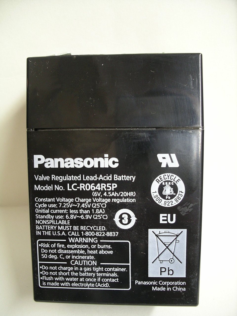 Купить Аккумулятор Panasonic LC-R064R5P ( 6v 4.5Ah, 6В 4.5Ач ) в  интернет-магазине "Мир аккумуляторов" - 1233956908