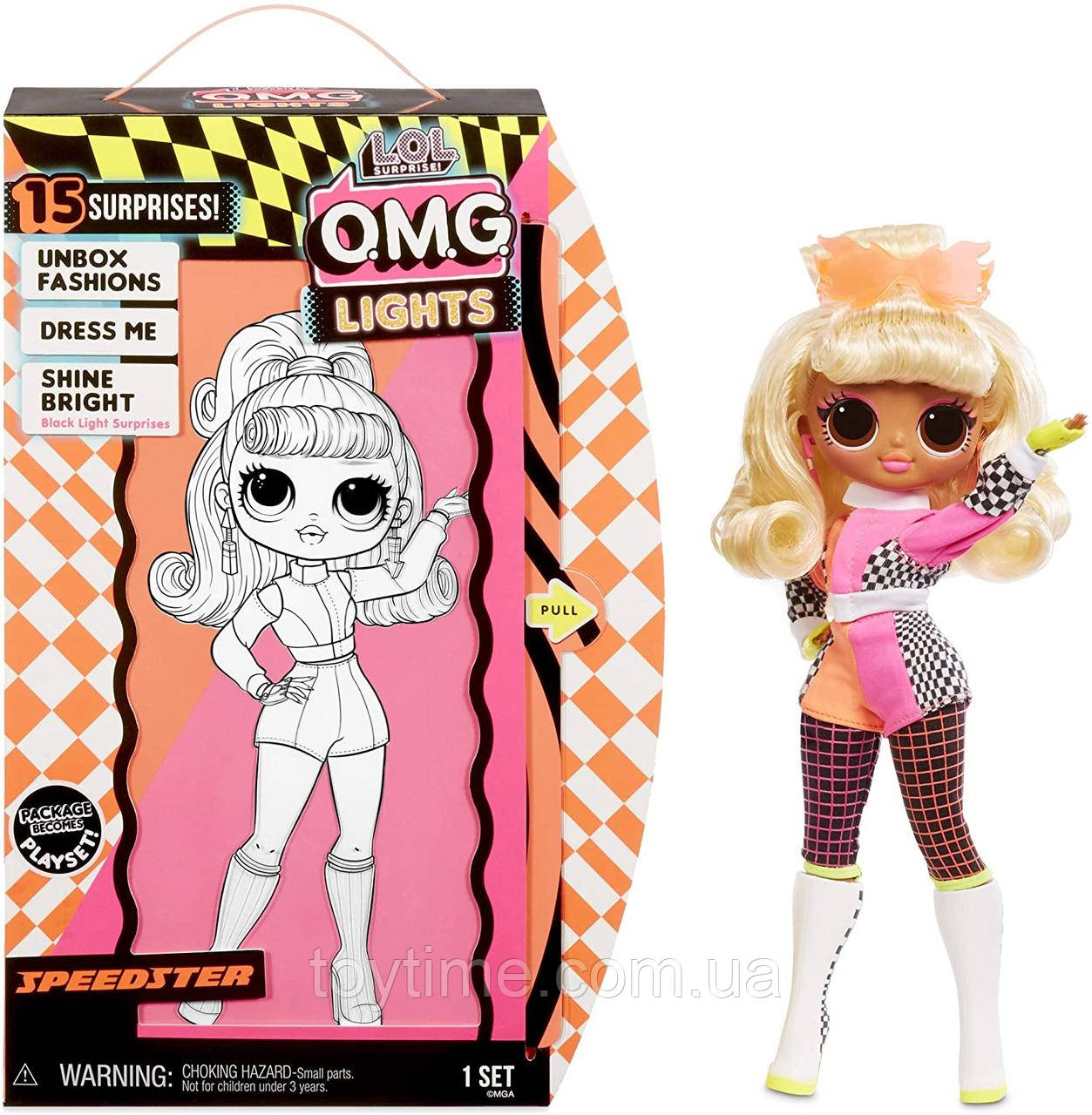 

ЛОЛ ОМГ Lights Леди Гонщик / L.O.L. Surprise! O.M.G. Lights Speedster Fashion Doll