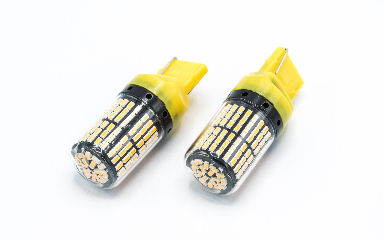 

LED лампа, T20 (7440) 144 led колба/CAN (Оранжевая) к-кт 2шт