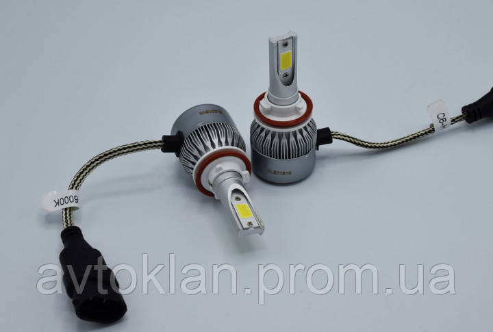 

C6 H8/H9/H11 LED лампи головного света (с куллером) 2шт/уп