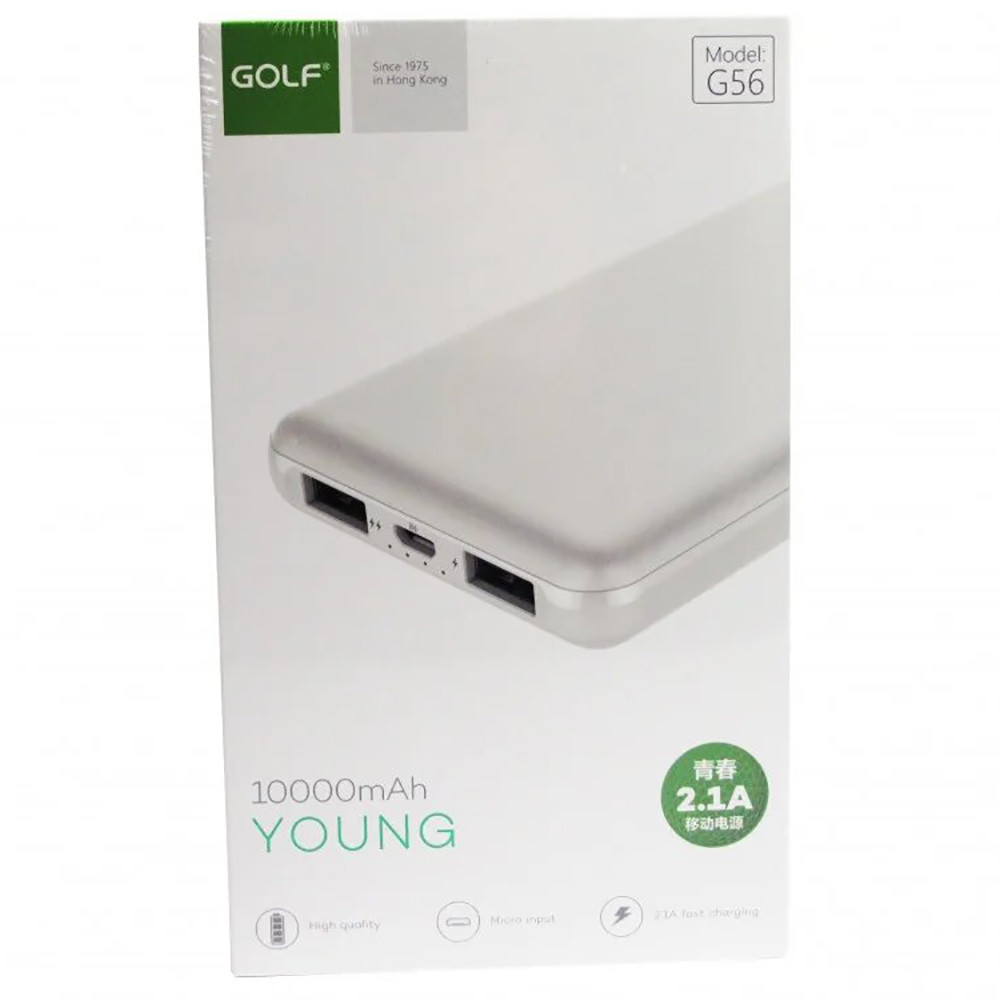 

Портативная Зарядка Power Bank GOLF G56 10000mAh