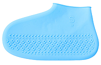 Багаторазові бахіли для взуття від дощу, снігу та бруду розмір S колір блакитний, фото 3