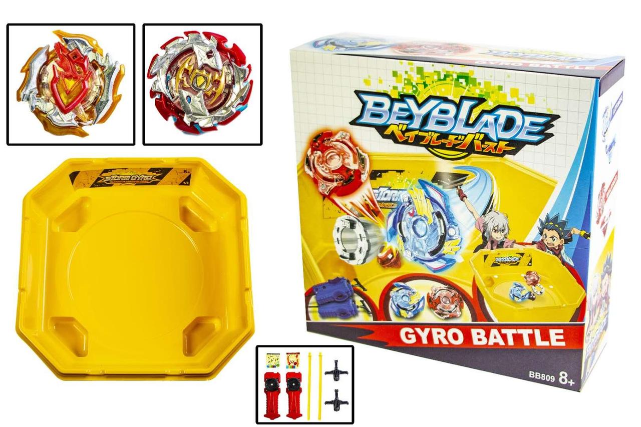 

Набор Beyblade Burst Epic Rivals Battle Бейблейд арена желтая 35см + 2 волчка + 2 запускных механизма.