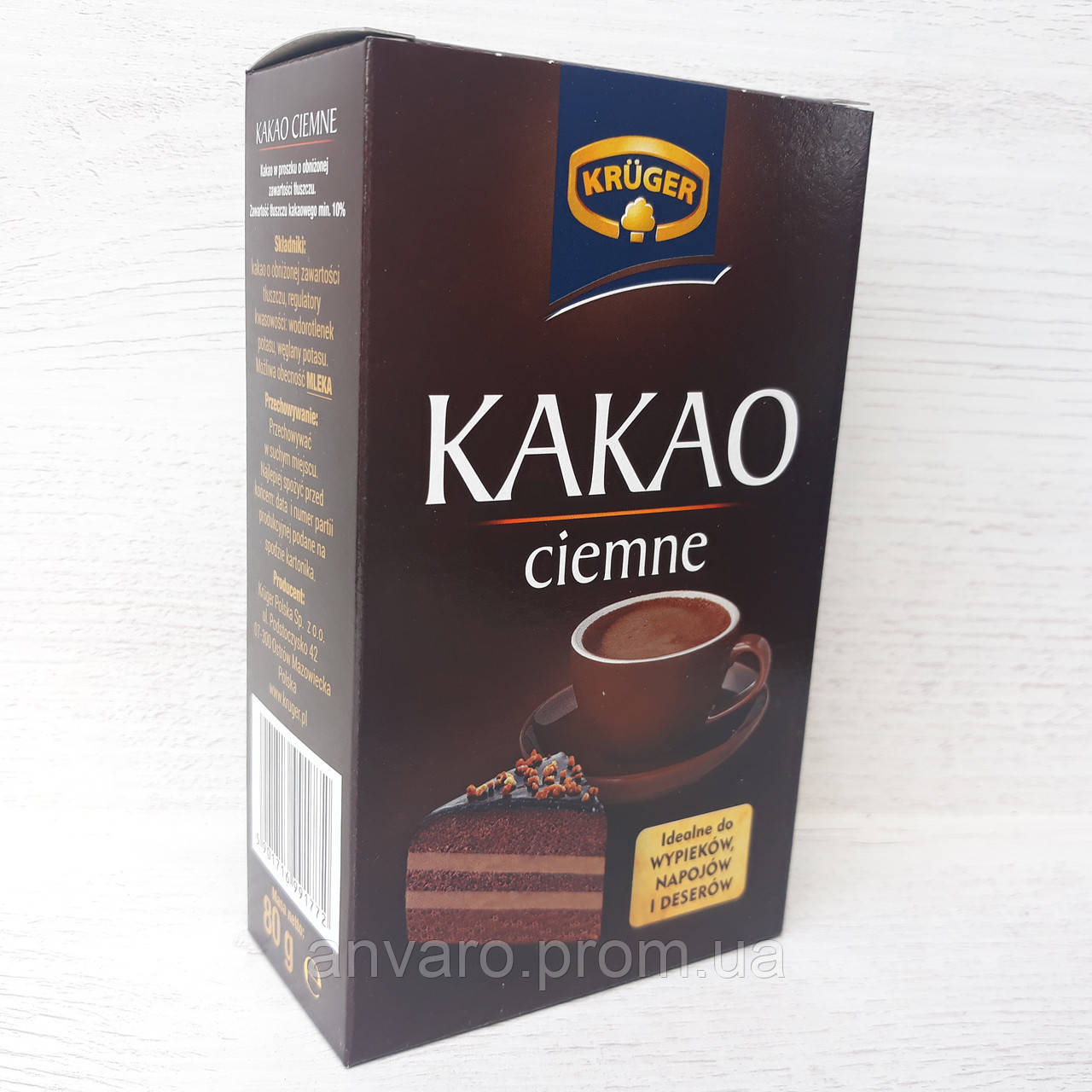 

Какао Kruger ciemne 80g (10шт/ящ)