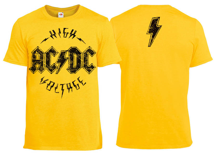 

Футболка AC/DC High Voltage желтая XL