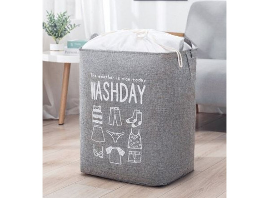 

Корзина складная для белья, одежды и игрушек с затяжкой Washday