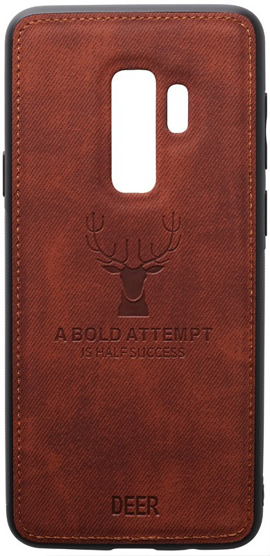 

Чехол для телефона TOTO Deer Shell With Leather Effect Case Samsung Galaxy S9+ Brown