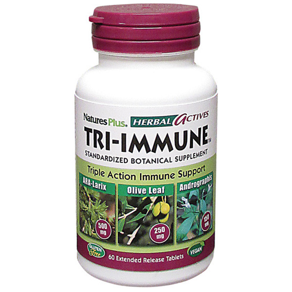 

Комплекс для Поддержки Иммунной Системы, Tri-Immune, Natures Plus, 60 таблеток