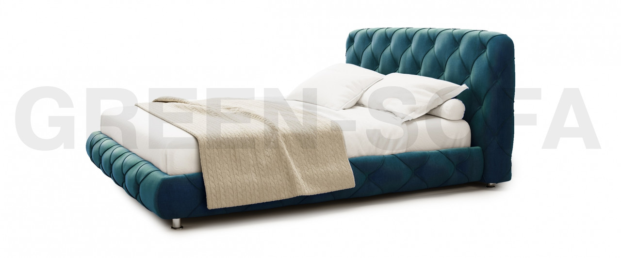 

Кровать GreenSofa «Сиенна» серия люкс Ткань Миссони (Blue 9016-017), 200