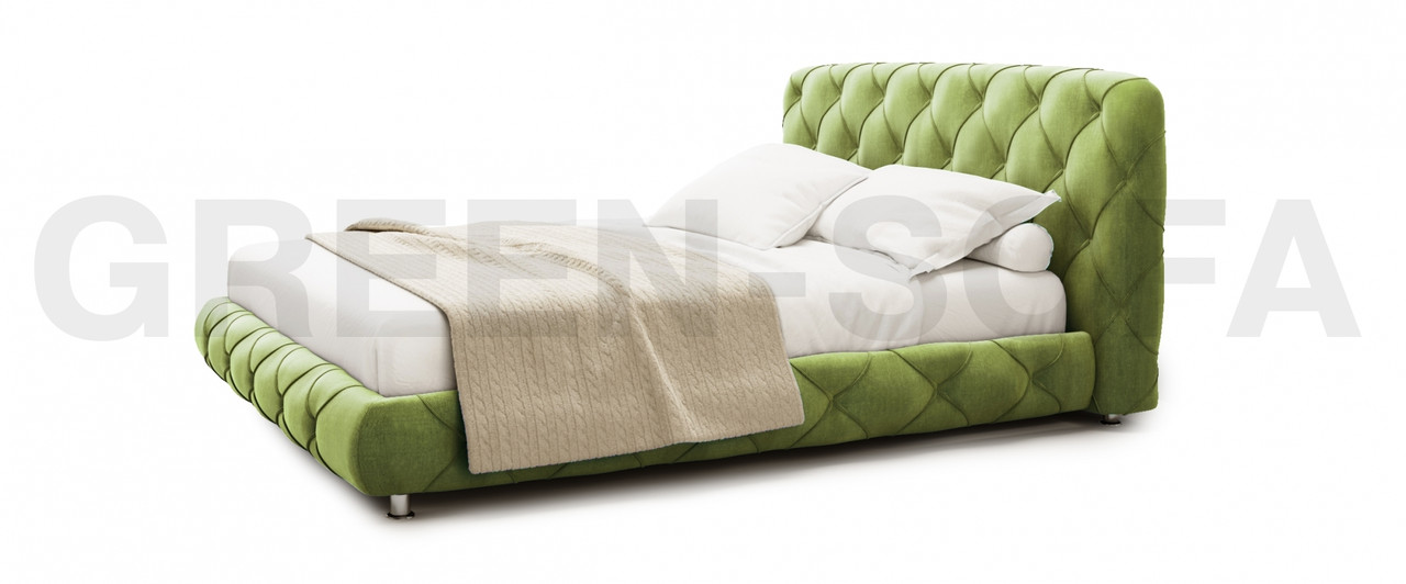 

Кровать GreenSofa «Сиенна» серия люкс Ткань Миссони (Lime 9016-029), 120