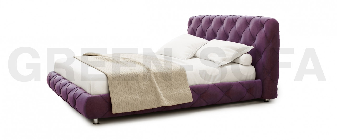 

Кровать GreenSofa «Сиенна» серия люкс Ткань Миссони (Purple 9016-024), 200