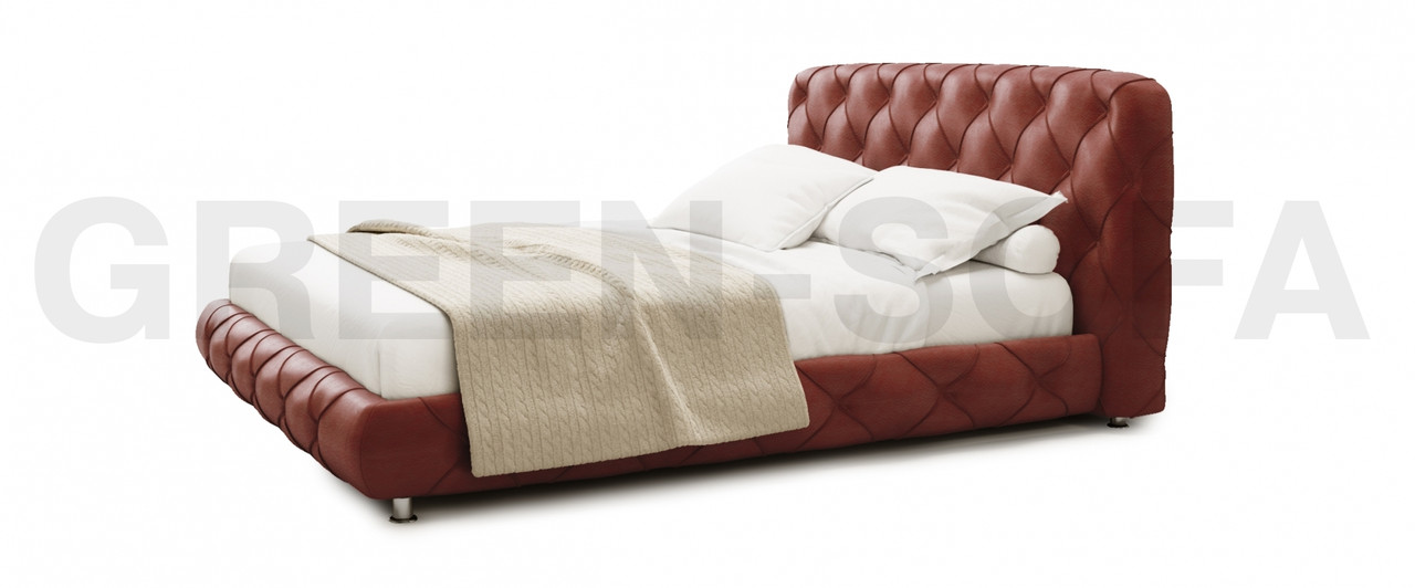 

Кровать GreenSofa «Сиенна» серия люкс Кожзам Виченза (red), 160