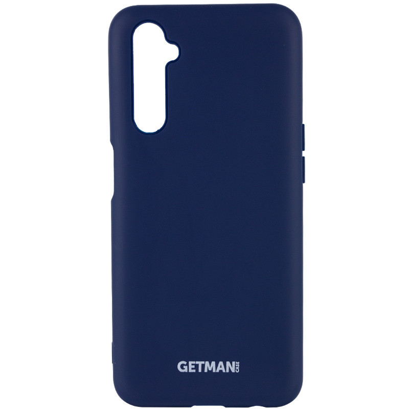 

Силиконовый чеол GETMAN с микрофиброй под магнитный держатель для Realme 6 Pro Синий / Gray Cobalt