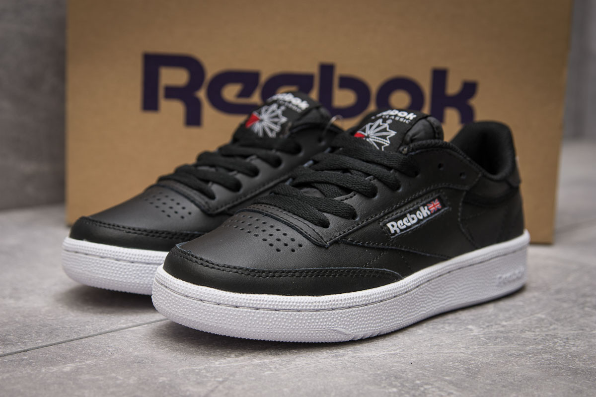 

Кроссовки женские 11093, Reebok Club C, черные, < 36 > р. 36-22,8см.