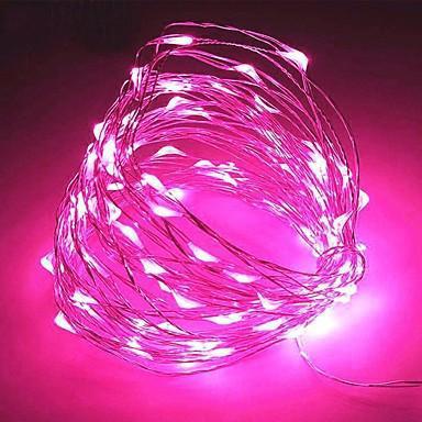 

Светодиодная гирлянда LTL Капля росы длина 10м 100led Розовая Pink батарейки