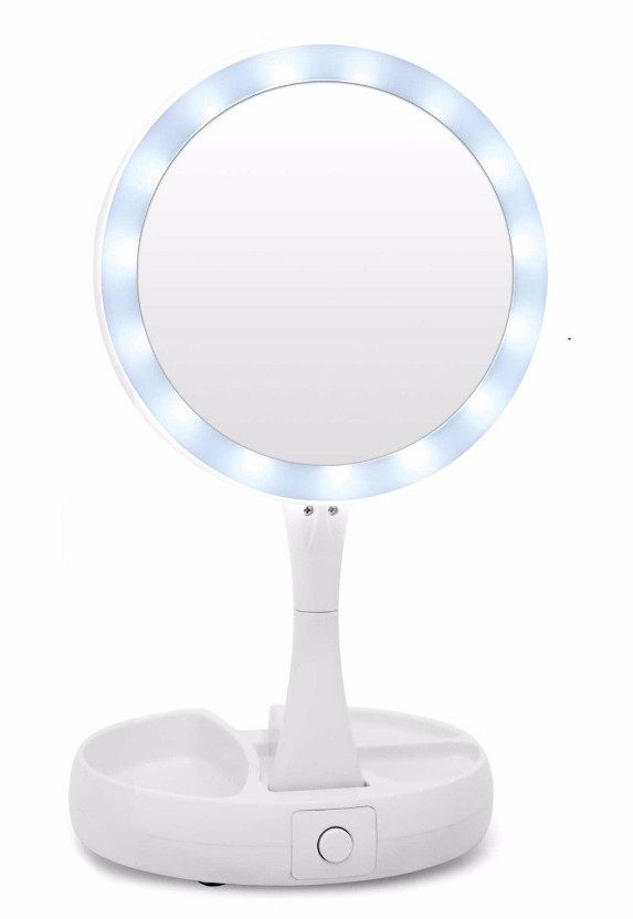 

Настольное зеркало с подсветкой LED MIRROR, Зеркало косметическое для макияжа, Складное зеркало! Скидка