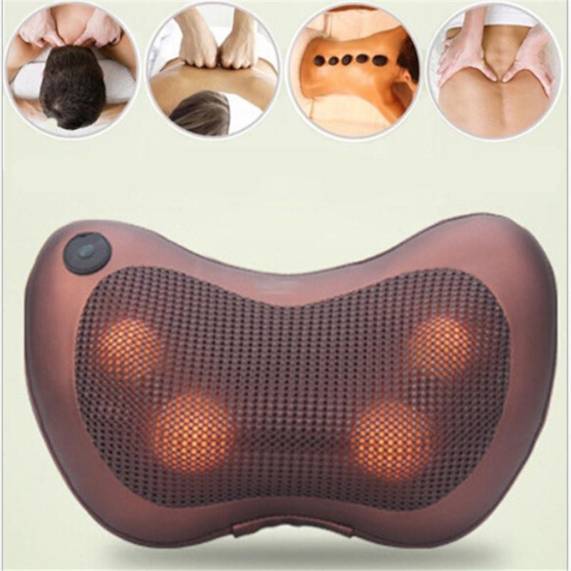 

Массажная подушка подголовник Massage pillow for home and car 8028, виброподушка! Скидка