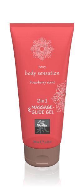 

Лубрикант и массажное масло 2 в 1 Massage-& Glide gel 2in1 Strawberry scent, 200 мл