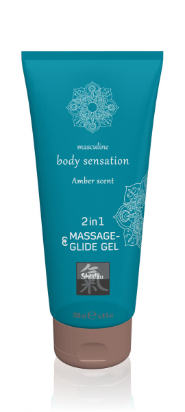 

Лубрикант и массажное масло 2 в 1 Massage-& Glide gel 2in1 Amber scent 200 мл