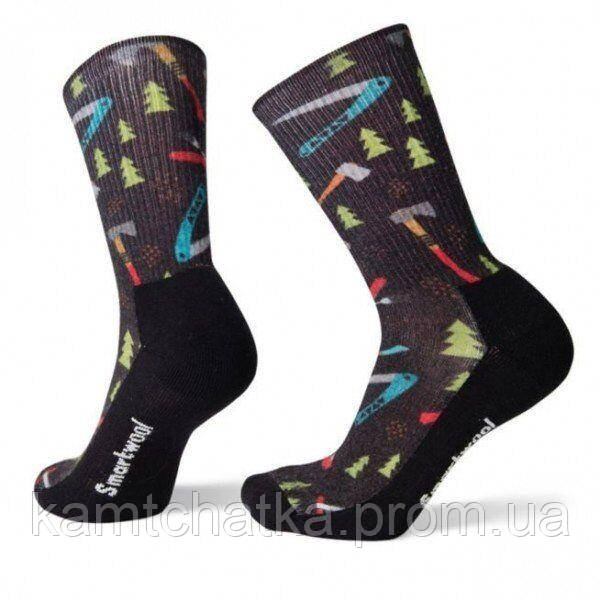 

Носки мужские Smartwool Hike Light Sharp Things Print Crew Black, L